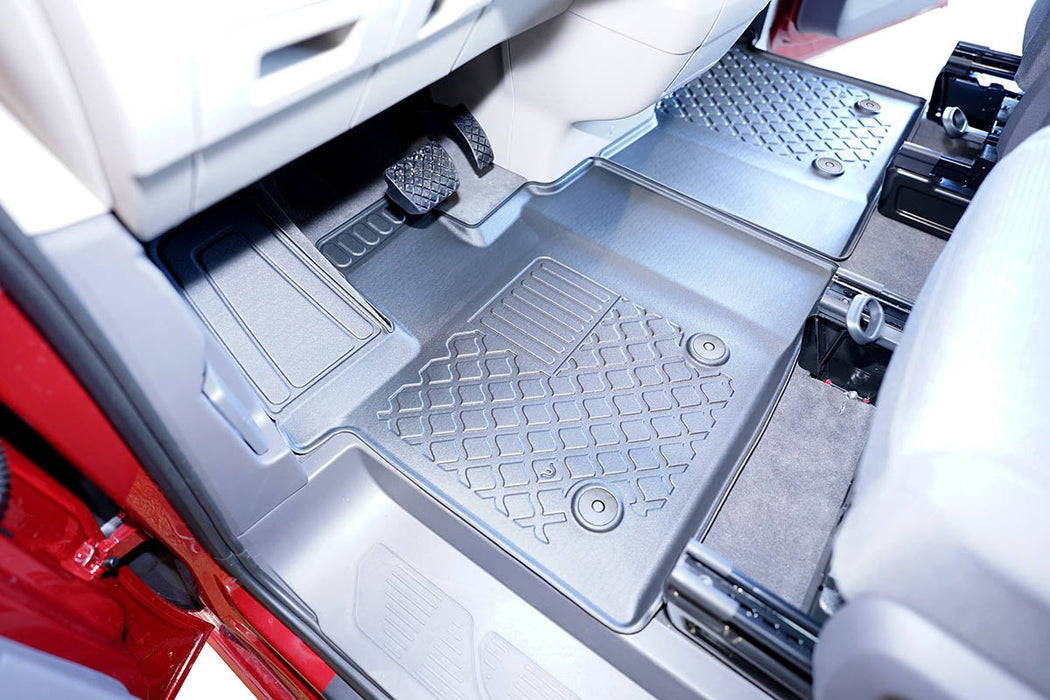 Covorase auto tip tavita Volkswagen T7 Multivan eHybrid PHEV, an fabricatie 10.2021 - prezent, caroserie van ampatament lung, covorase fata