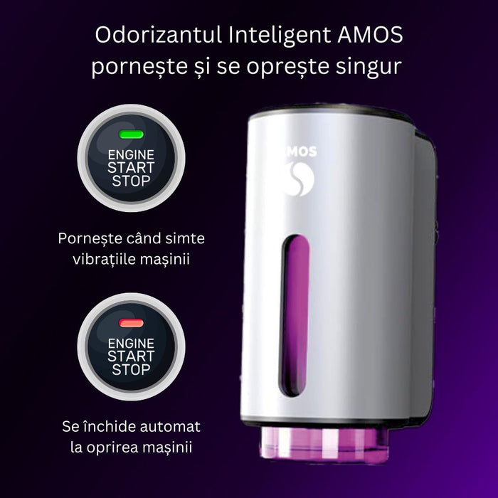 PACHET Difuzor AMOS mini gri deschis + 3 parfumuri CADOU