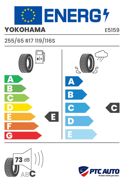 YOKOHAMA 255/65 R17 119/116S GEOLANDAR A/T G015 M+S 3PMSF OWL (E-C-B[73])(4x4 All Season)
