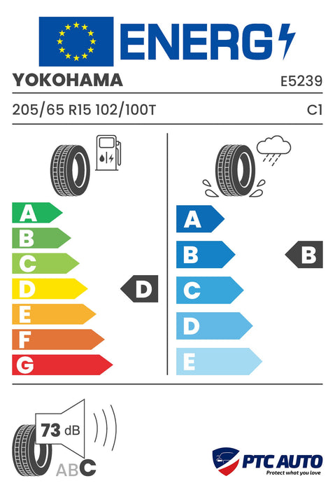 YOKOHAMA 205/65 R15 102/100T BluEarth-Van All Season RY61 M+S 3PMSF C (D-B-B[73])(Camionet