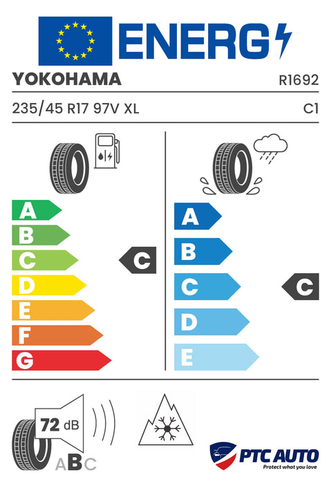 YOKOHAMA 235/45 R17 97V XL RPB BluEarth*Winter V905 M+S 3PMSF (C-C-B[72])(Turisme iarna)