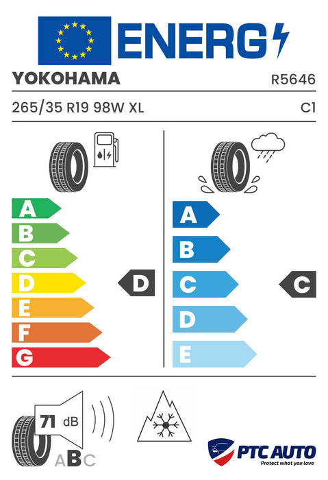 YOKOHAMA 265/35 R19 98W XL RPB BluEarth*Winter V905 M+S 3PMSF (D-C-B[71])(Turisme iarna)
