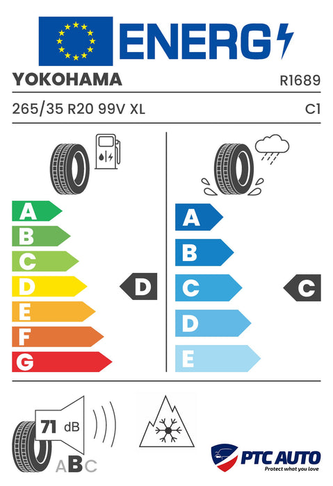 YOKOHAMA 265/35 R20 99V XL RPB BluEarth*Winter V905 M+S 3PMSF (D-C-B[71])(Turisme iarna)