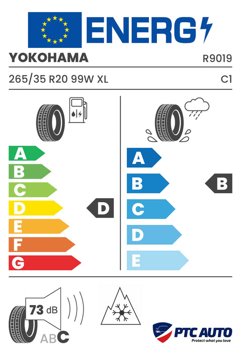 YOKOHAMA 265/35 R20 99W XL RPB BluEarth*WINTER V906 M+S 3PMSF (D-B-B[73])(Turisme iarna)