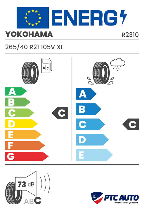YOKOHAMA 265/40 R21 105V XL RPB BluEarth*Winter V905 M+S 3PMSF (C-C-B[73])(4x4 iarna)