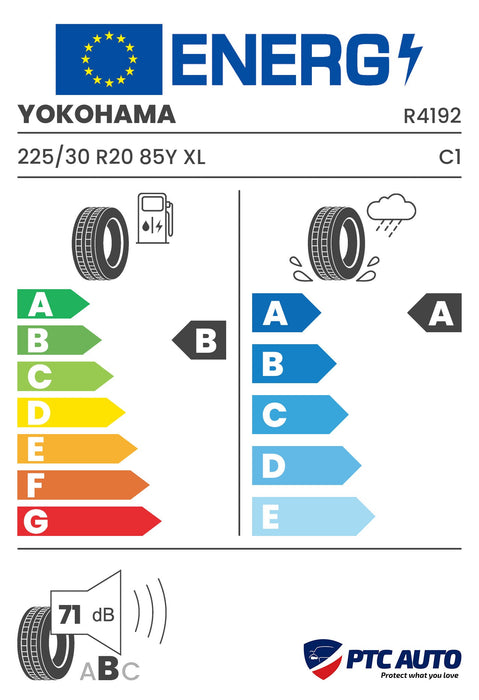 YOKOHAMA 225/30 R20 85Y XL RPB ADVAN Sport V105 (B-A-B[71])(Turisme vara)