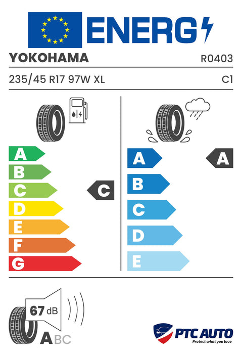 YOKOHAMA 235/45 R17 97W XL RPB ADVAN FLEVA V701 (C-A-A[67])(Turisme vara)
