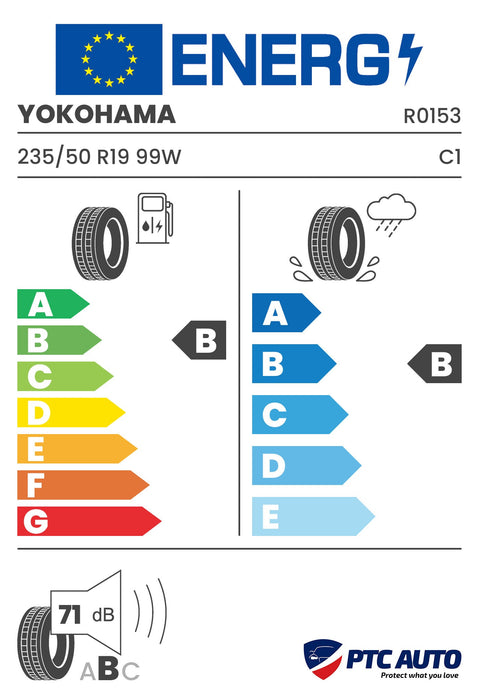 YOKOHAMA 235/50 R19 99W RPB ADVAN Sport V105 (B-B-B[71])(Turisme vara)
