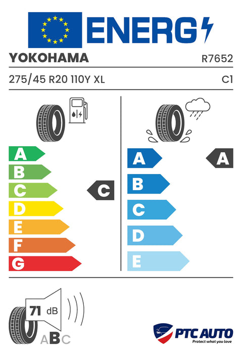 YOKOHAMA 275/45 R20 110Y XL RPB ADVAN dB V552 (C-A-B[71])(Turisme vara)