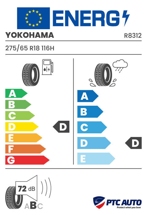 YOKOHAMA 275/65 R18 116H GEOLANDAR H/T G056 M+S OWL (D-D-B[72])(4x4 vara)