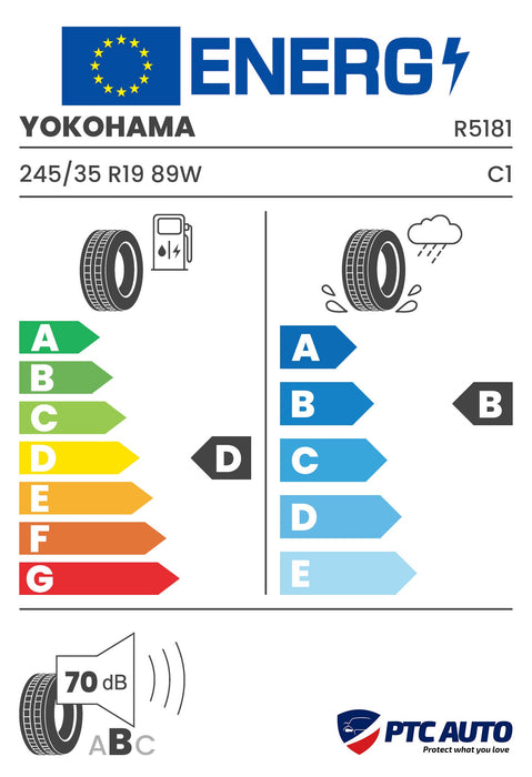 YOKOHAMA 245/35 R19 89W RPB ADVAN Sport V105 (D-B-B[70])(Turisme vara)