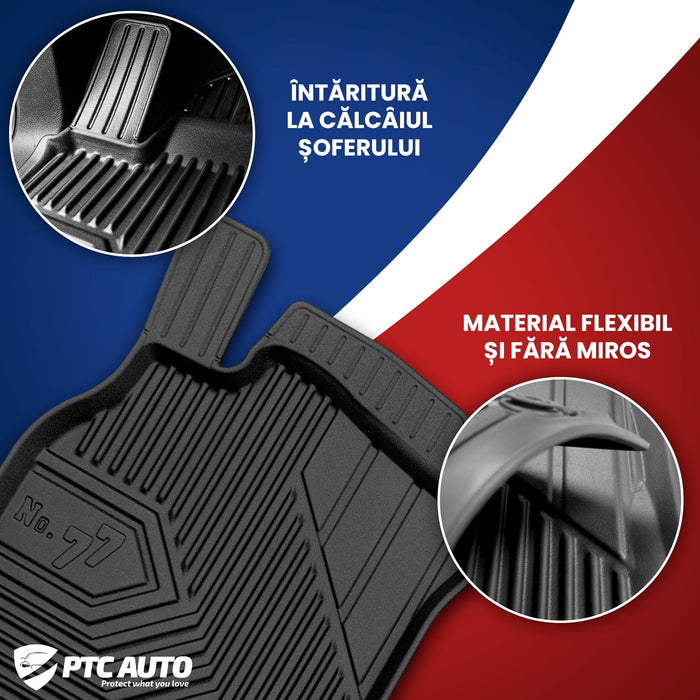 Covorase auto tip tavita Isuzu D-Max, an fabricatie 01.2021 - prezent, caroserie pick-up cabina extinsa cu 4 usi, cu usi din spate cu clapeta