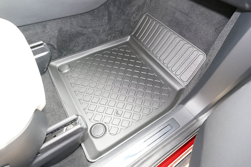 Covorase auto tip tavita Tesla Model X Facelift, an fabricatie 01.2021 - prezent, caroserie suv 5-7 locuri, covorase fata