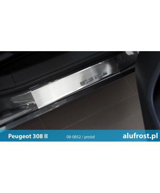 Protectii inox praguri usi Peugeot 308 II, caroserie Hatchback, fabricatie 08.2013 - prezent #1