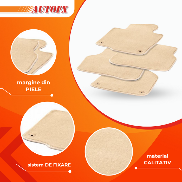 Covorase auto mocheta VW Jetta fabricatie 2011 - prezent (BEJ)