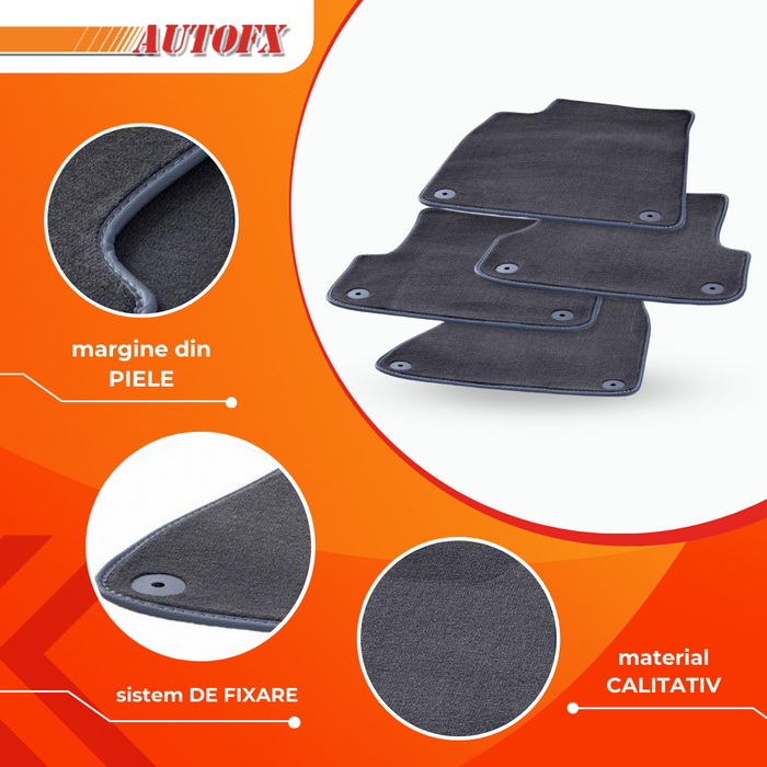 Covorase auto mocheta Renault Megane III fabricatie 2008 - 2015 (GRI)