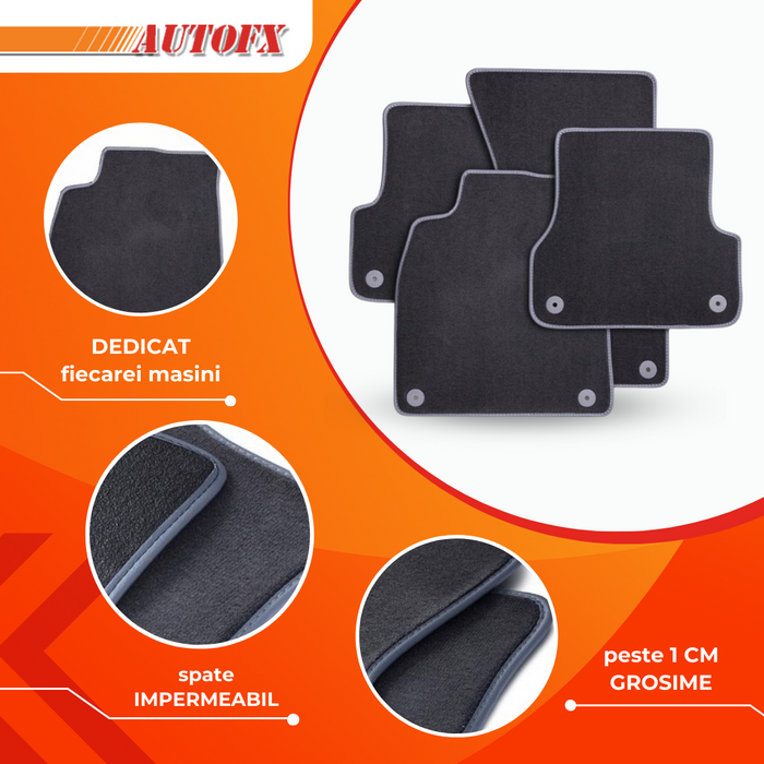 Covorase auto mocheta Citroen C1 fabricatie 2009 - 2014 (gri) #1 - 3