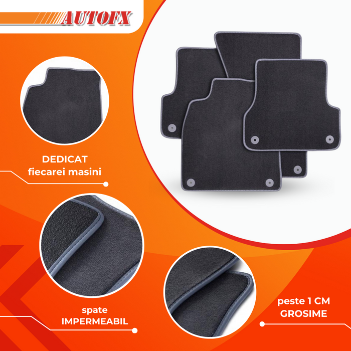 Covorase auto mocheta (gri) Kia Sportage II, caroserie SUV, fabricatie 2004 - 07.2010 #1 - 3