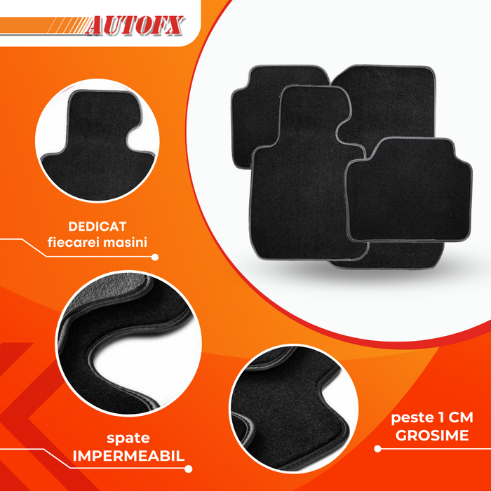 Covorase auto mocheta Renault Laguna III fabricatie 2008 - 2015 (NEGRU)