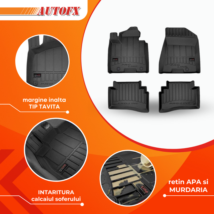 Covorase tip tavita 3D Citroen C3 II, caroserie Van, fabricatie 2009 - 12.2016 - 2