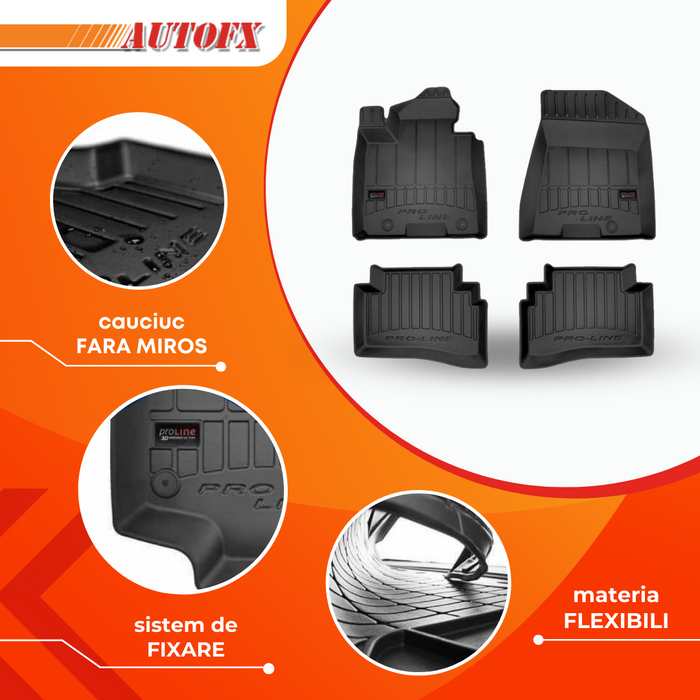Covorase tip tavita 3D Nissan Juke I Facelift, caroserie SUV, fabricatie 06.2014 - 08.2019 - 3