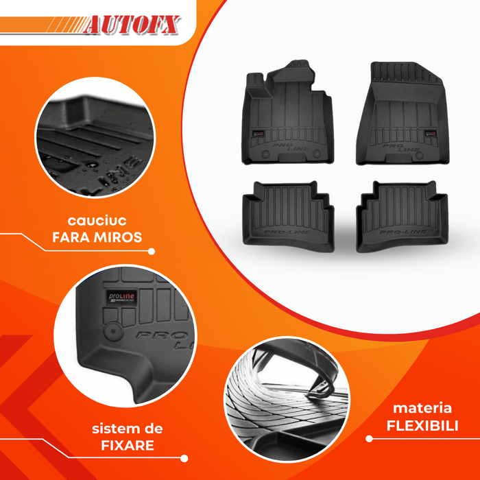 Covorase tip tavita 3D Jeep Compass II, caroserie SUV, fabricatie 08.2017 - prezent - 3