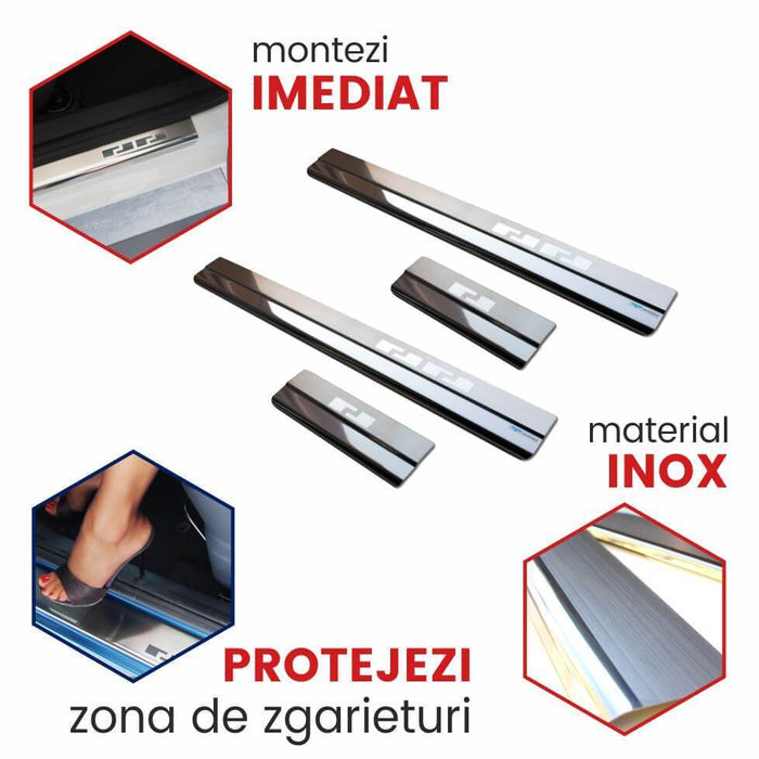 Protectii inox praguri usi Toyota Auris II, caroserie Hatchback, fabricatie 01.2013 - 12.2018 #1