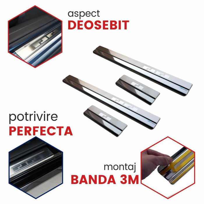 Protectii inox praguri usi Toyota Auris II, caroserie Hatchback, fabricatie 01.2013 - 12.2018 #1