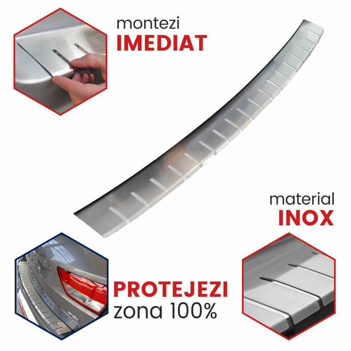 Protectie inox prag portbagaj Citroen Jumpy III, caroserie Van, fabricatie 01.2016 - prezent - 2